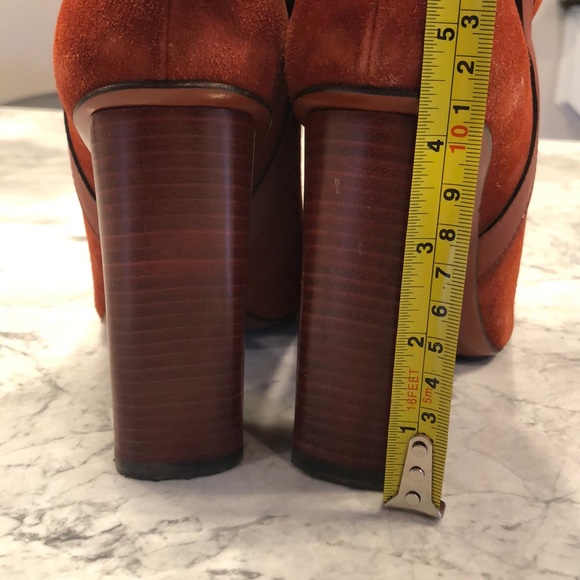 Gucci Suede boots 38.5 rust orange - Picture 8 of 8